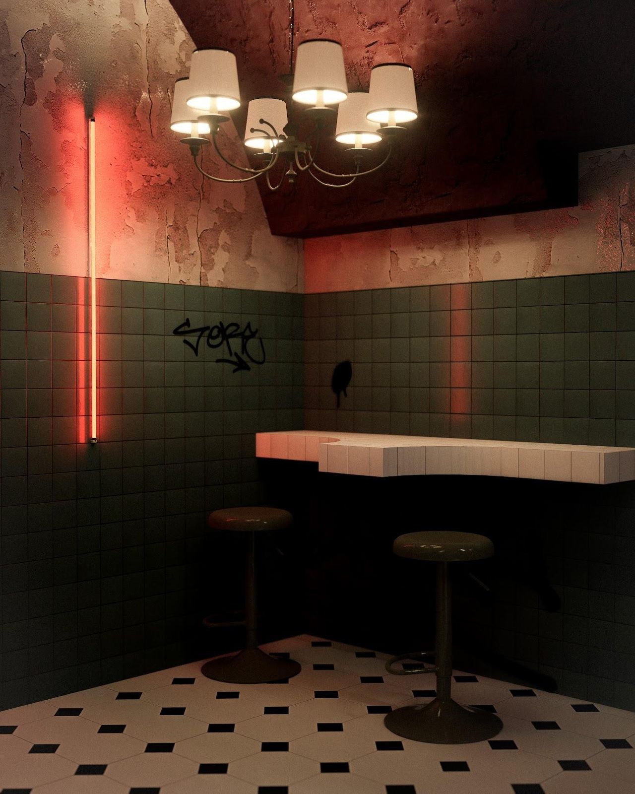 L.A.B. – Burger bar | interiér PORA – 7